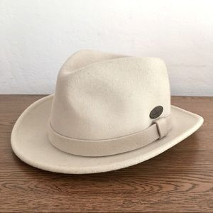 Kangol LiteFelt® Hiro Trilby Hat (Color:  Ivory)